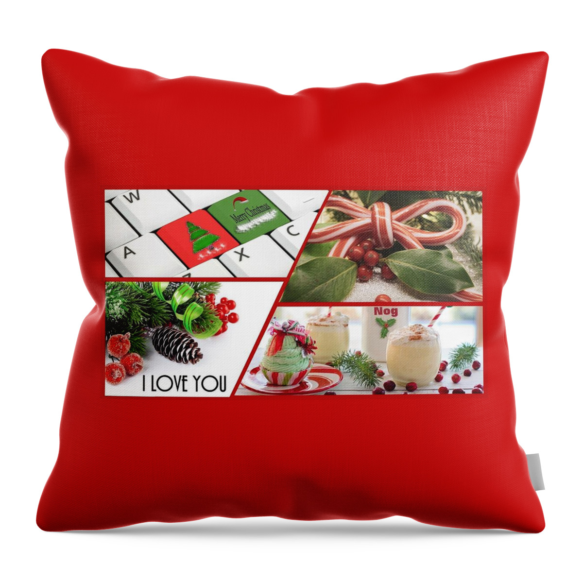 Love Throw Pillow featuring the photograph Christmas Sweets I Love You by Nancy Ayanna Wyatt