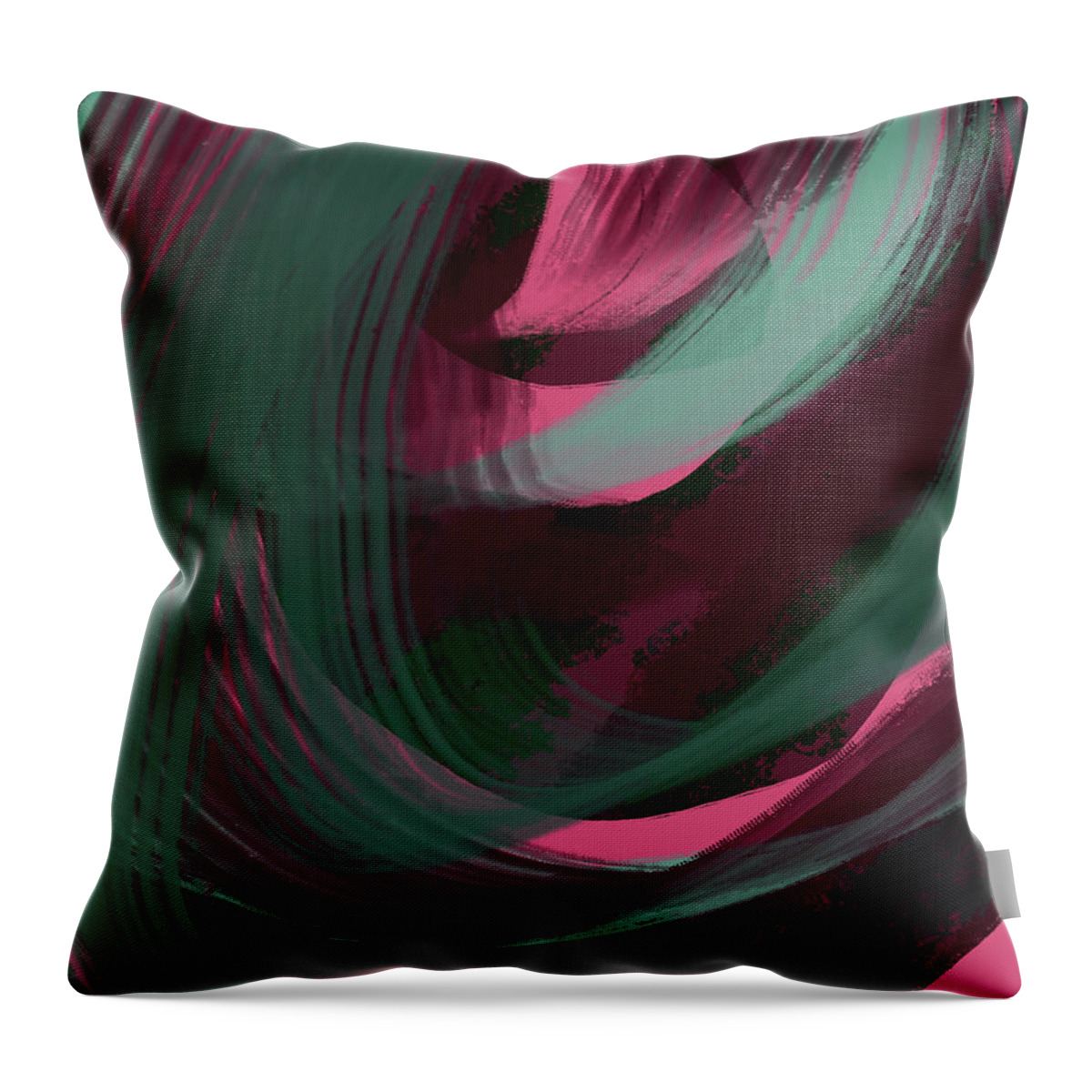  Throw Pillow featuring the digital art Christmas Swirls by Michelle Hoffmann