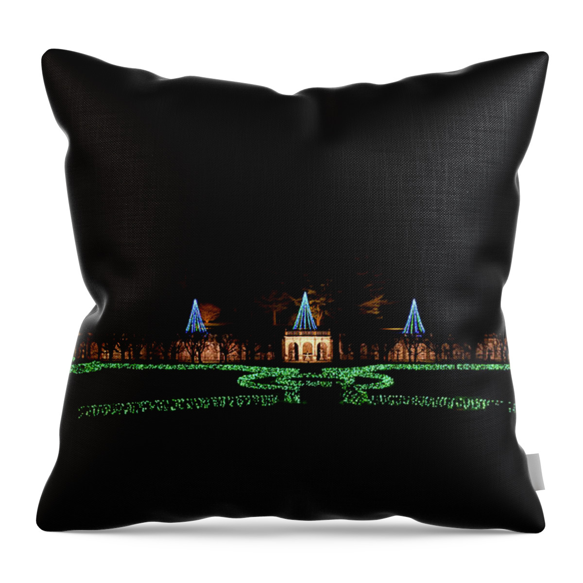 Christmas Tree Throw Pillow featuring the photograph Christmas Tree Lights by Louis Dallara