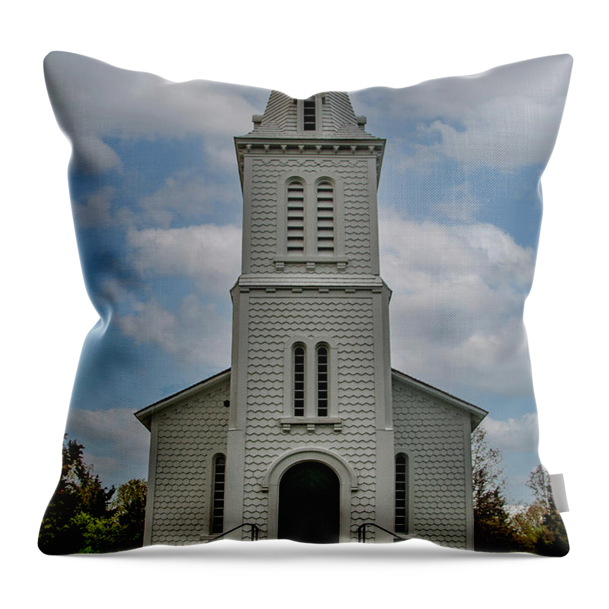 Church Throw Pillow featuring the photograph Church of South Ferry by Cathy Kovarik