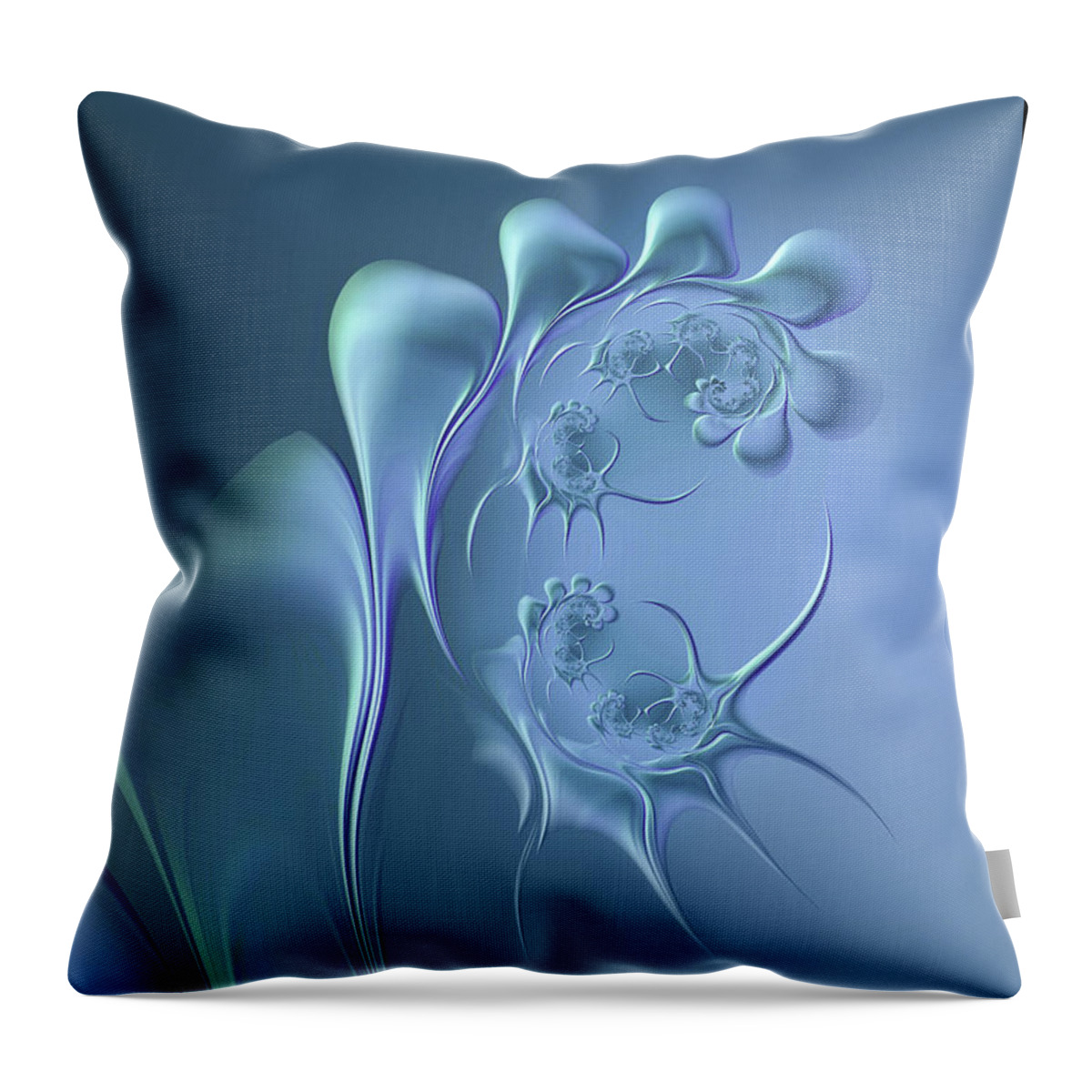 Abstract Throw Pillow featuring the digital art Circle of Life by Manpreet Sokhi
