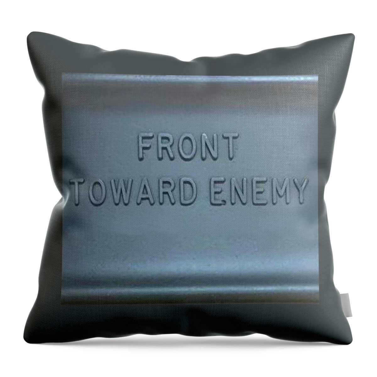 Claymore Throw Pillow featuring the photograph Claymore Mine by Nunweiler Photography
