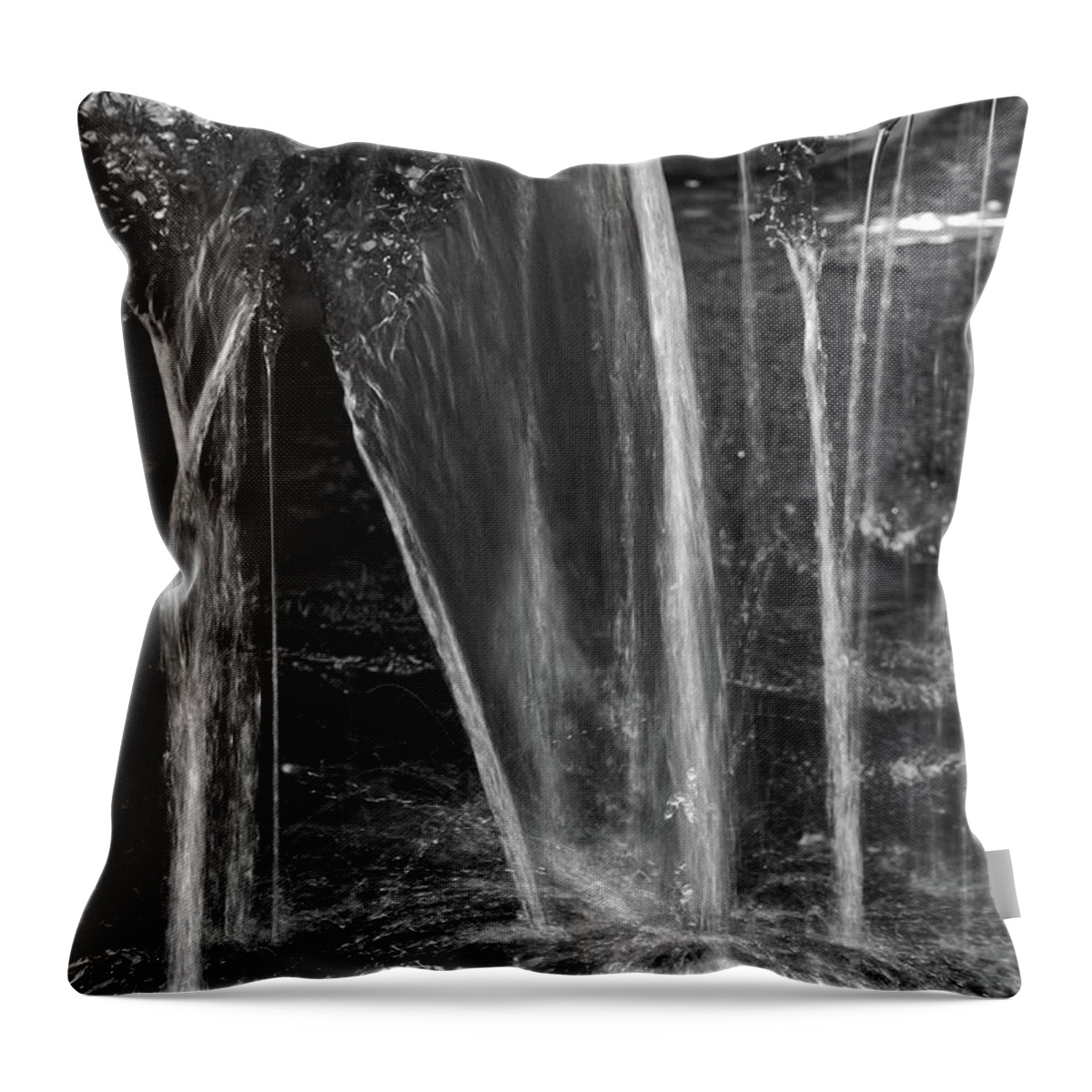 Falls Branch Falls Throw Pillow featuring the photograph Close Up Waterfall by Phil Perkins