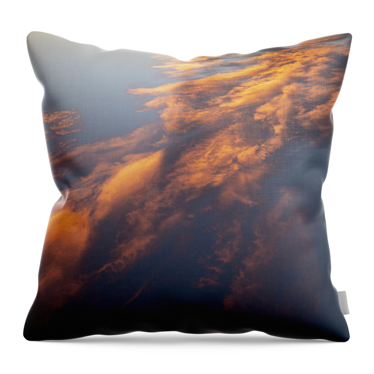 Sky Throw Pillow featuring the photograph Clouds At Sunset by Karen Rispin