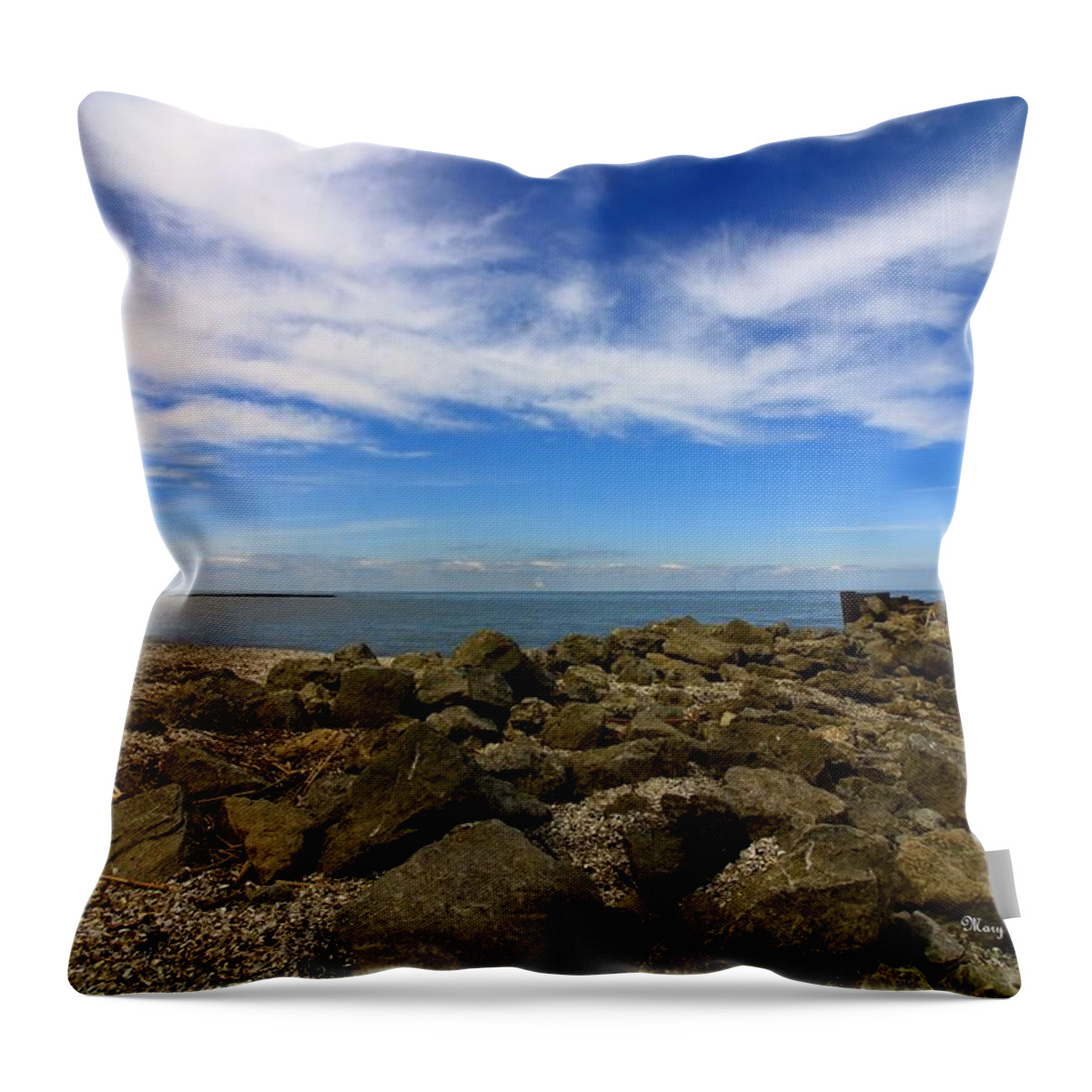 Lake Erie Throw Pillow featuring the photograph Coastal Ohio Series 3 by Mary Walchuck