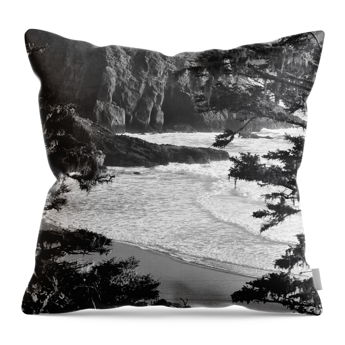 Bluffs Throw Pillow featuring the digital art Coastal Surf by Kirt Tisdale
