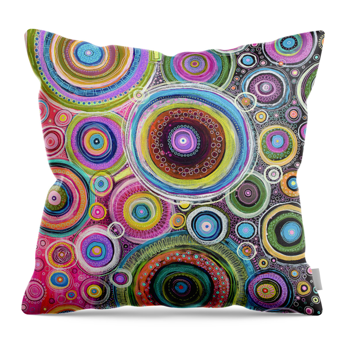 Color My Soul Throw Pillow featuring the painting Color My Soul by Tanielle Childers