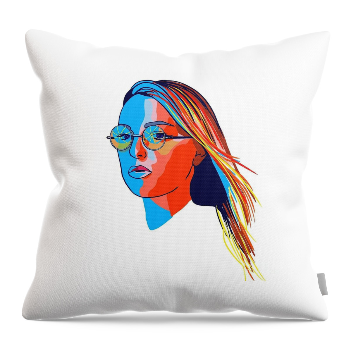 Color Throw Pillow featuring the digital art Color Wheel by Sara Becker