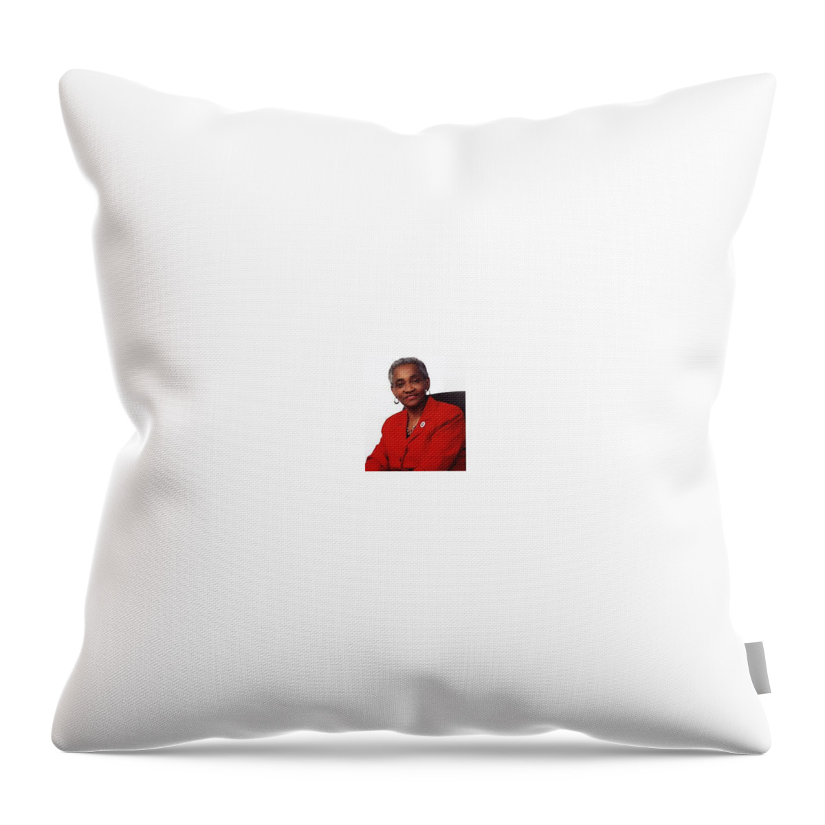  Throw Pillow featuring the photograph Community Leader Una Clarke by Trevor A Smith