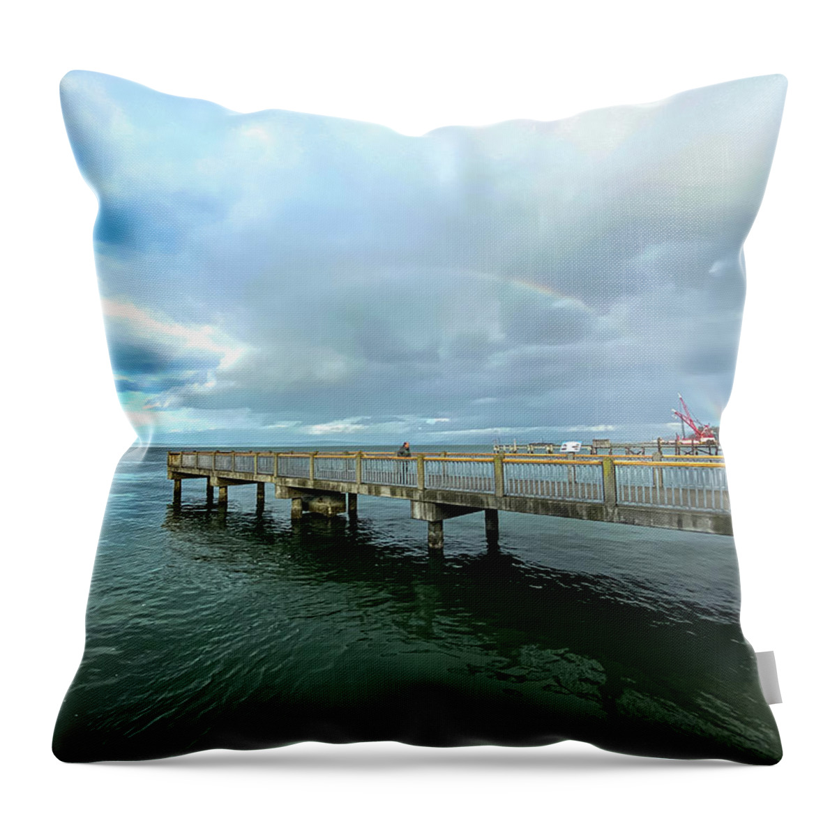 Rainbow Throw Pillow featuring the photograph Complete Rainbow by Anamar Pictures