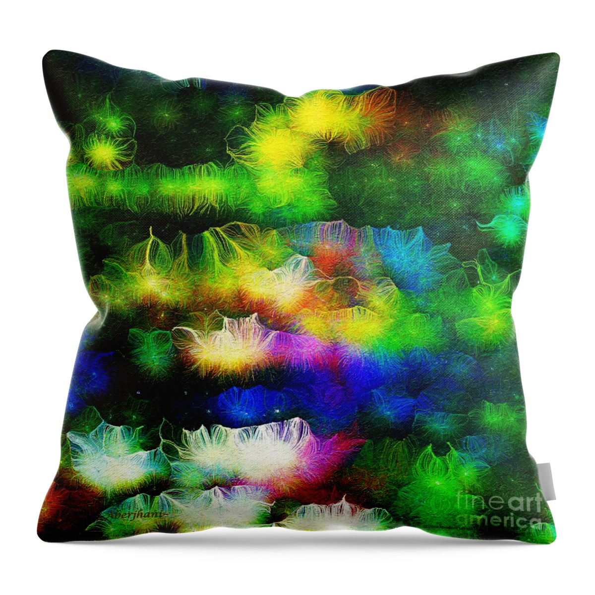Book Art Throw Pillow featuring the digital art Converging Grace Number 2 without Text by Aberjhani