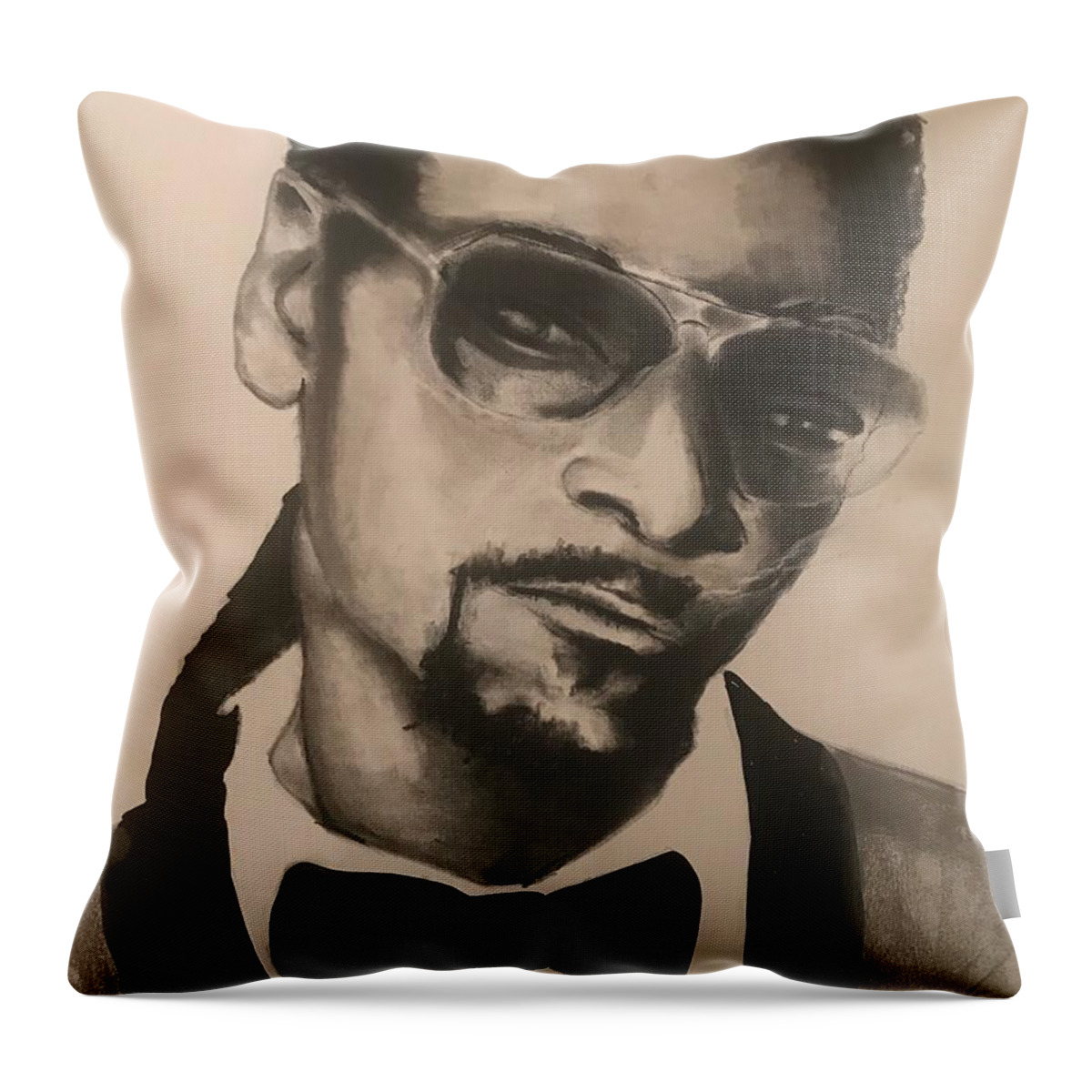  Throw Pillow featuring the drawing Cool by Angie ONeal
