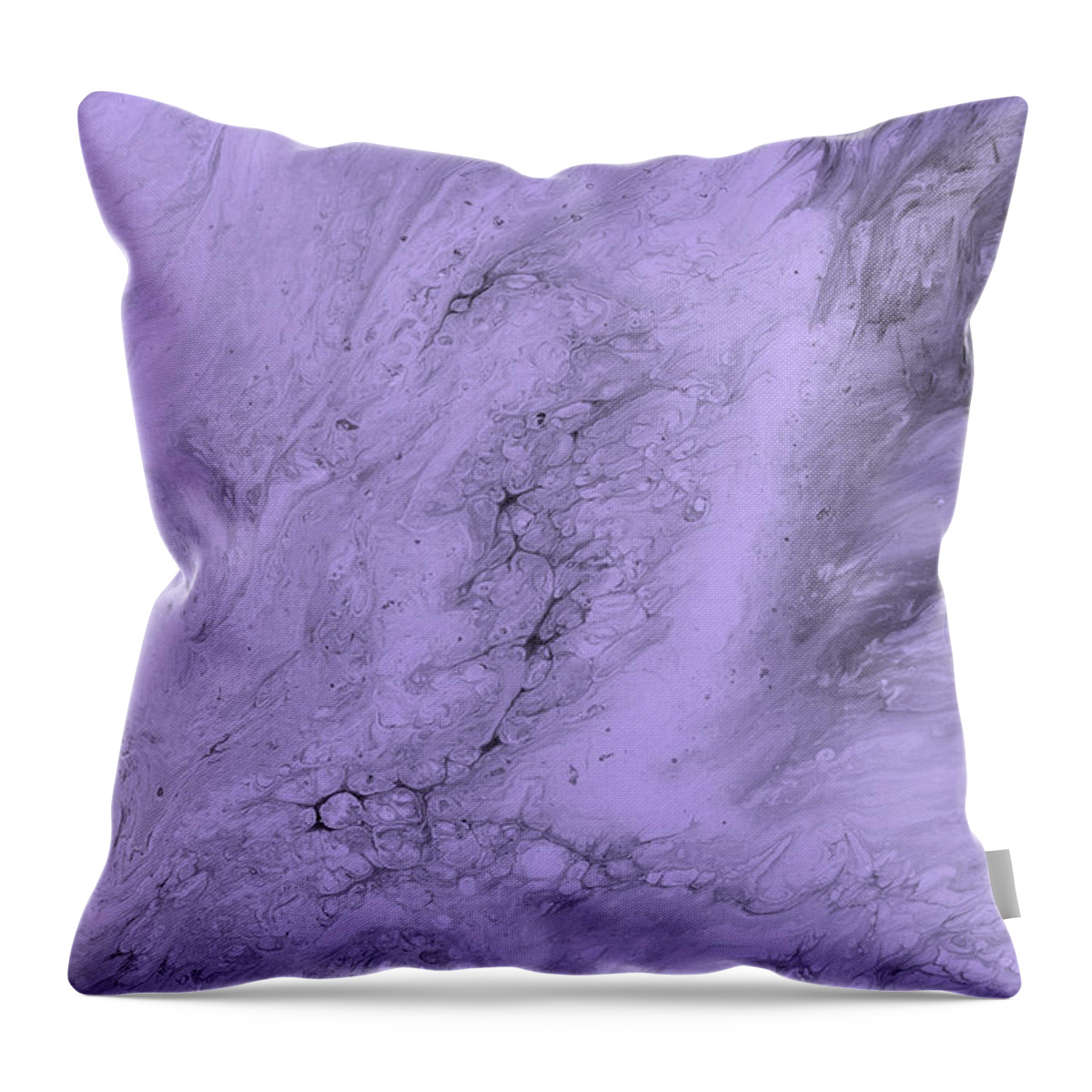 Lavender Throw Pillow featuring the painting Lavender Purple by Abstract Art