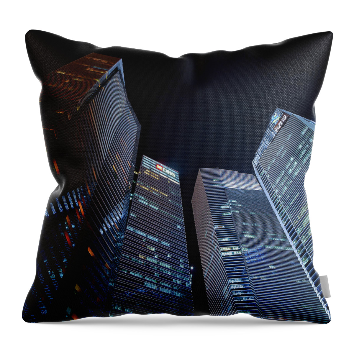 Architecture Throw Pillow featuring the photograph Commercial High Rise Towers by Rick Deacon