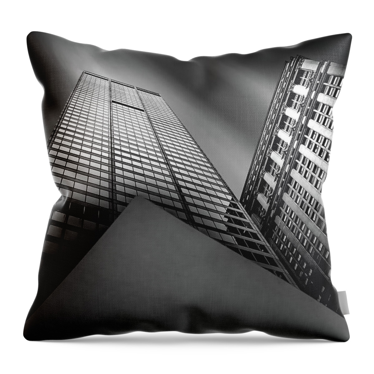 Architectural Throw Pillow featuring the photograph Corporate Shadows by Az Jackson