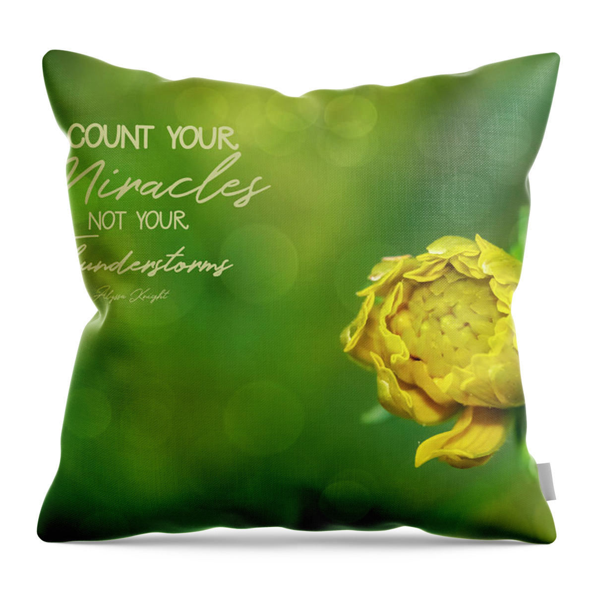 Flower Throw Pillow featuring the photograph Count Your Miracles by Cathy Kovarik