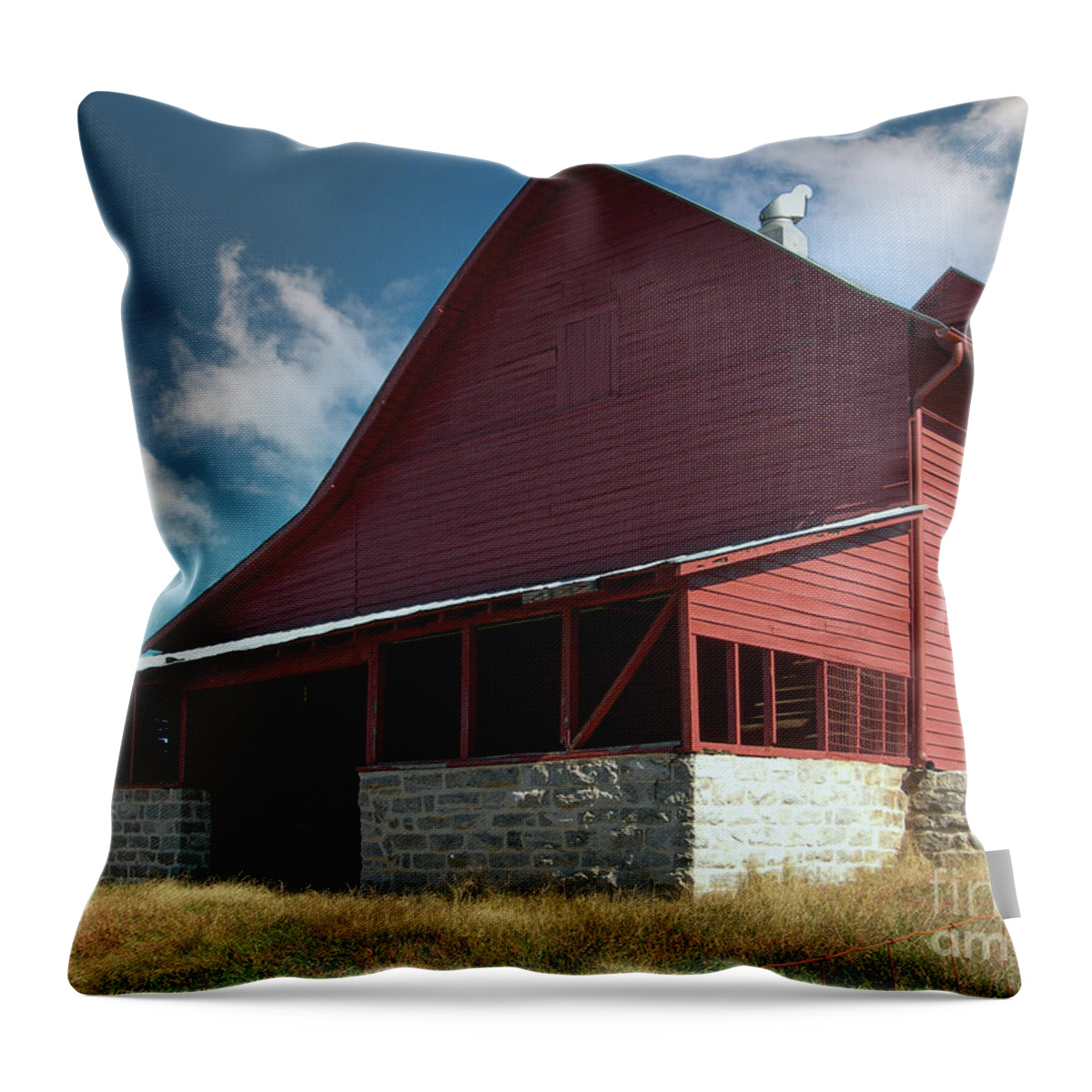 Connemara Farms Goat Dairy Throw Pillow featuring the photograph Country Barn in North Carolina by Dale Powell