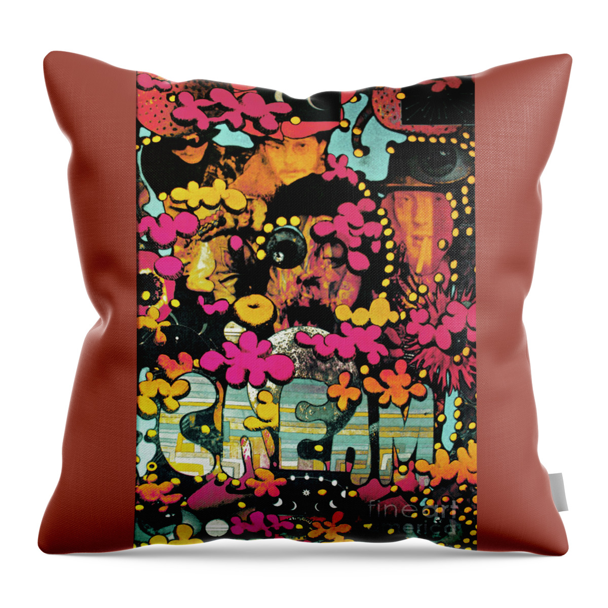 Cream Throw Pillow featuring the photograph Cream concert poster by Cream