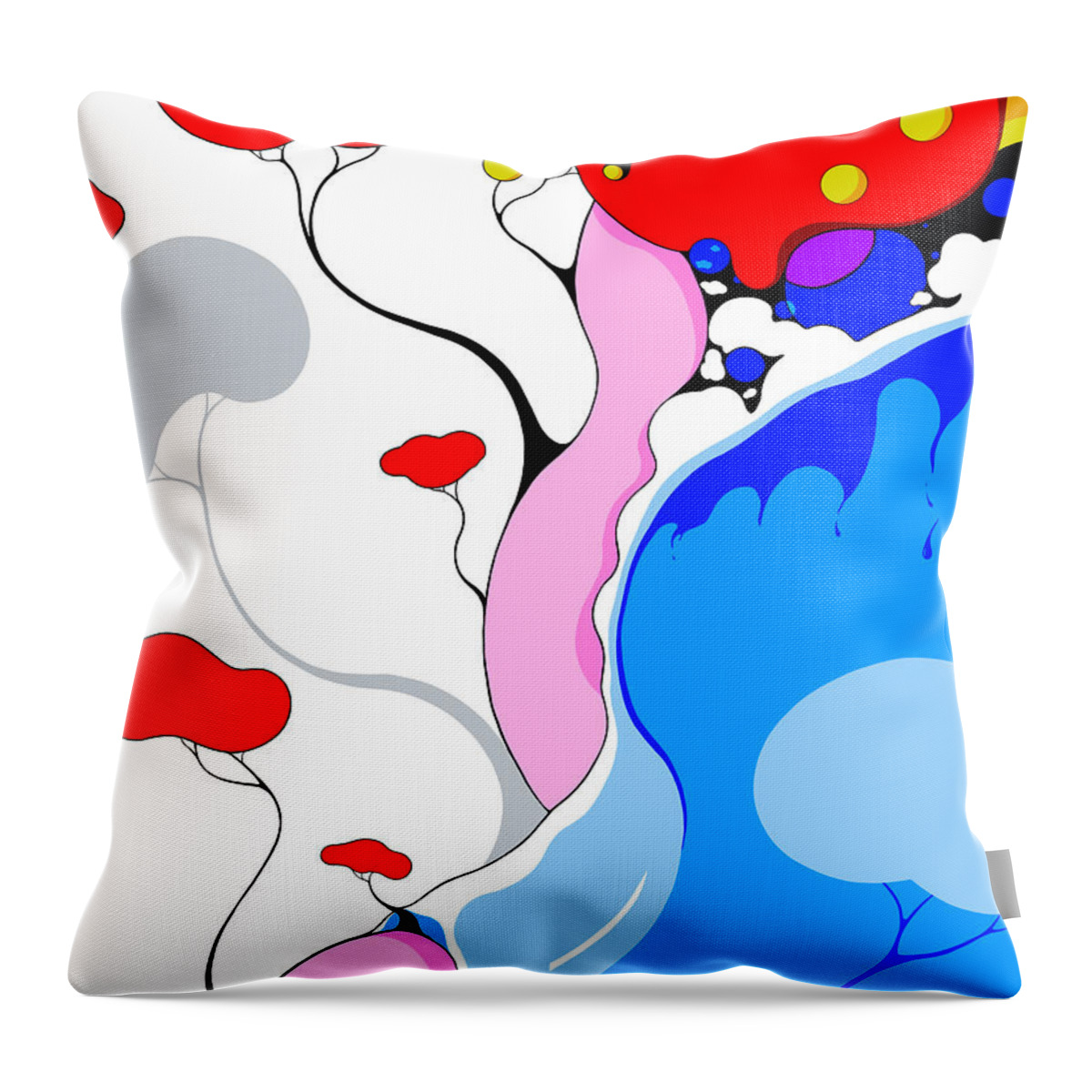Water Throw Pillow featuring the digital art Crest by Craig Tilley