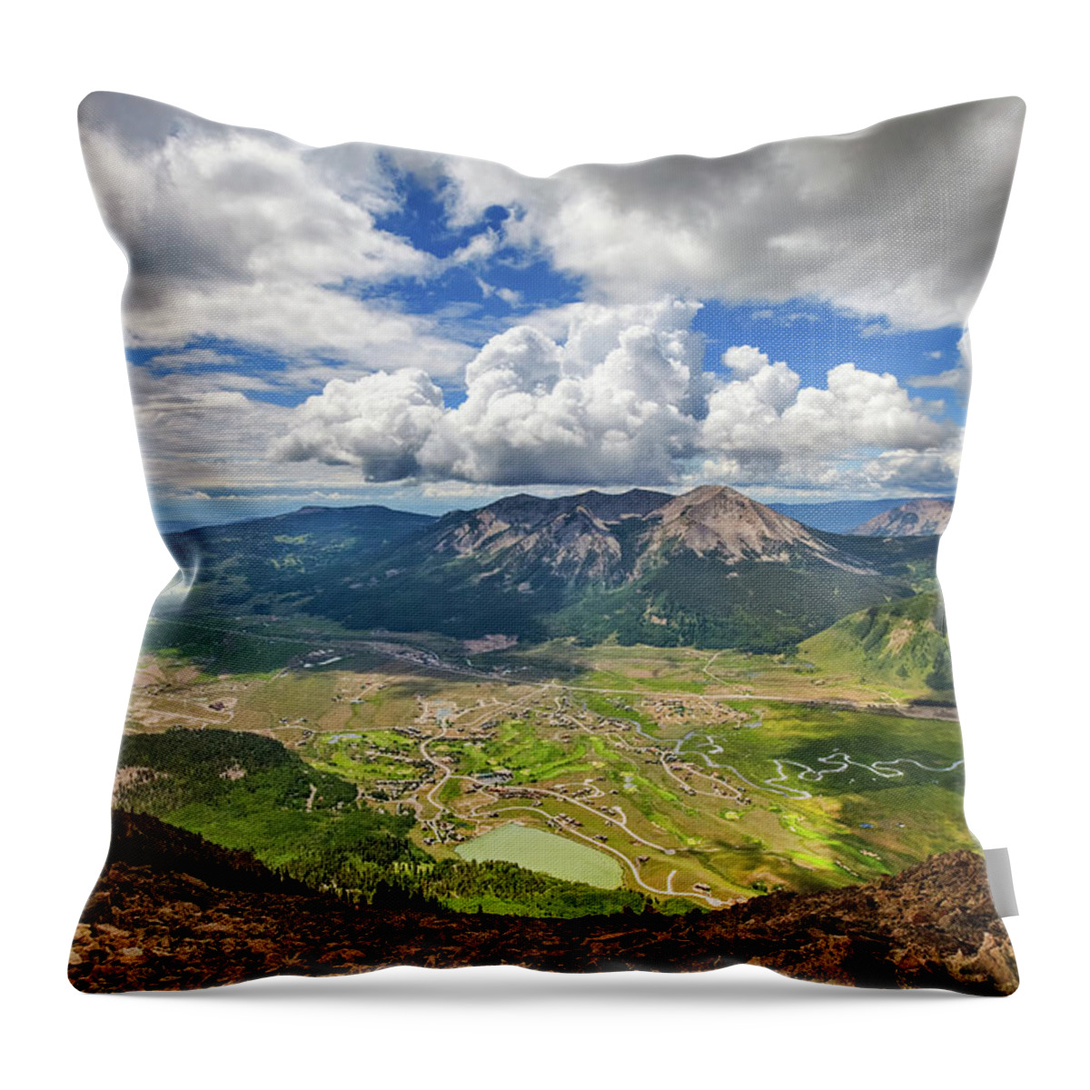 Colorado Throw Pillow featuring the photograph Crested Butte Clouds by Darren White