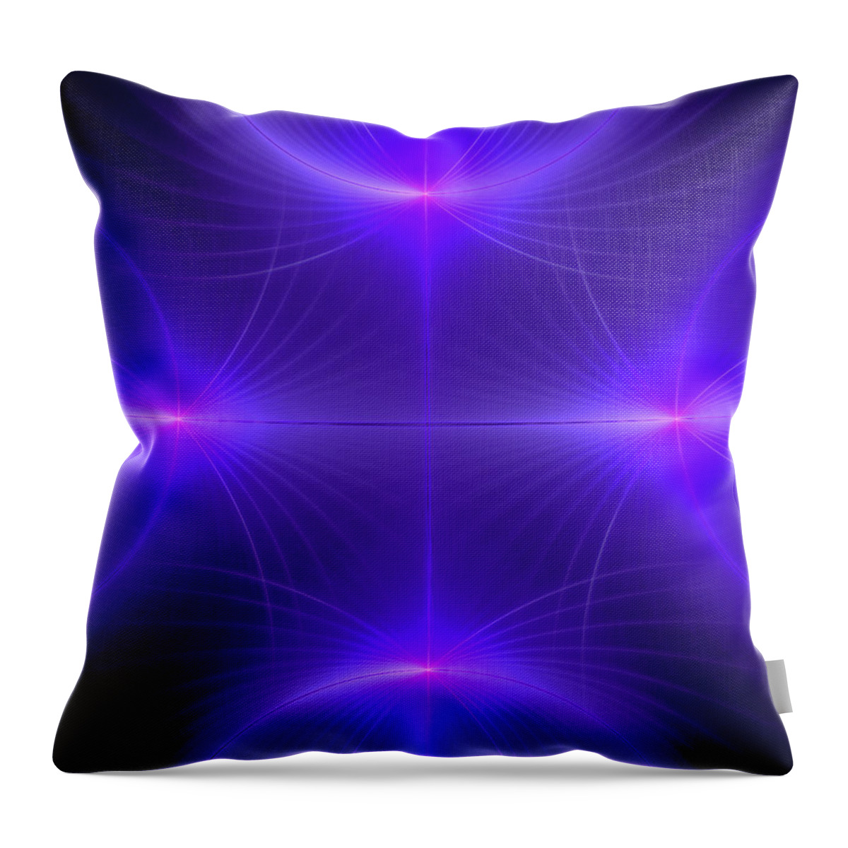 Fractal Throw Pillow featuring the digital art Crown Chakra #4 by Mary Ann Benoit
