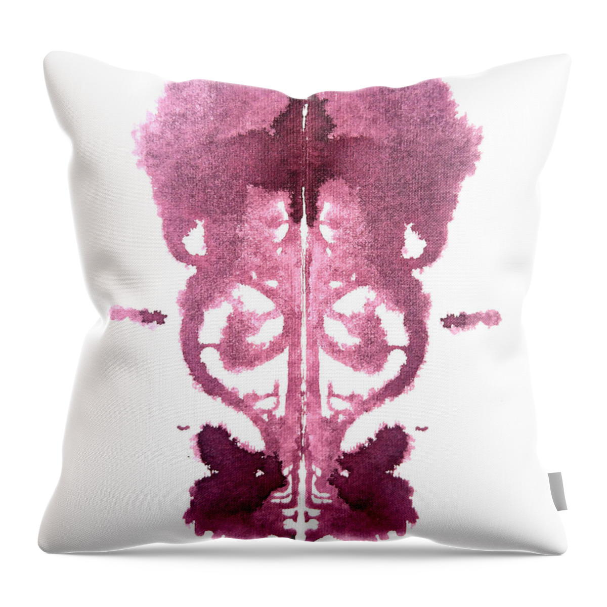 Ink Blot Throw Pillow featuring the painting Crown Chakra by Stephenie Zagorski