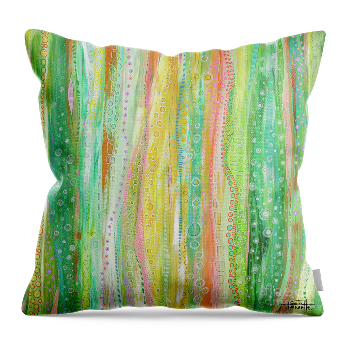 Cultivate Throw Pillow featuring the painting Cultivate Stillness by Tanielle Childers