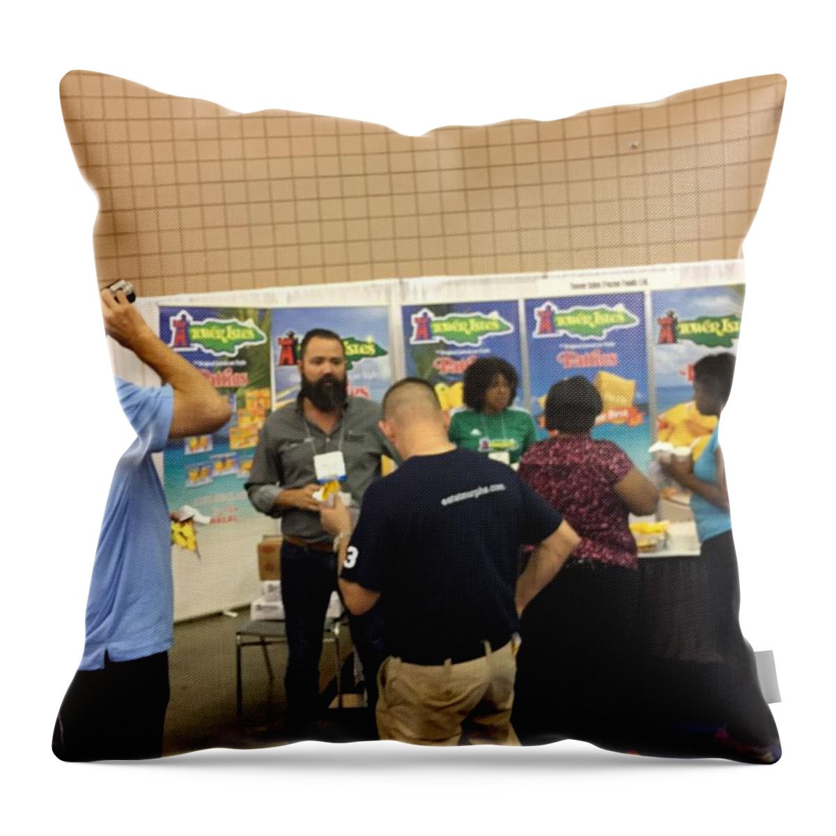 Atlanta Brave Throw Pillow featuring the photograph Dale Murphy Drinking Beer by Trevor A Smith