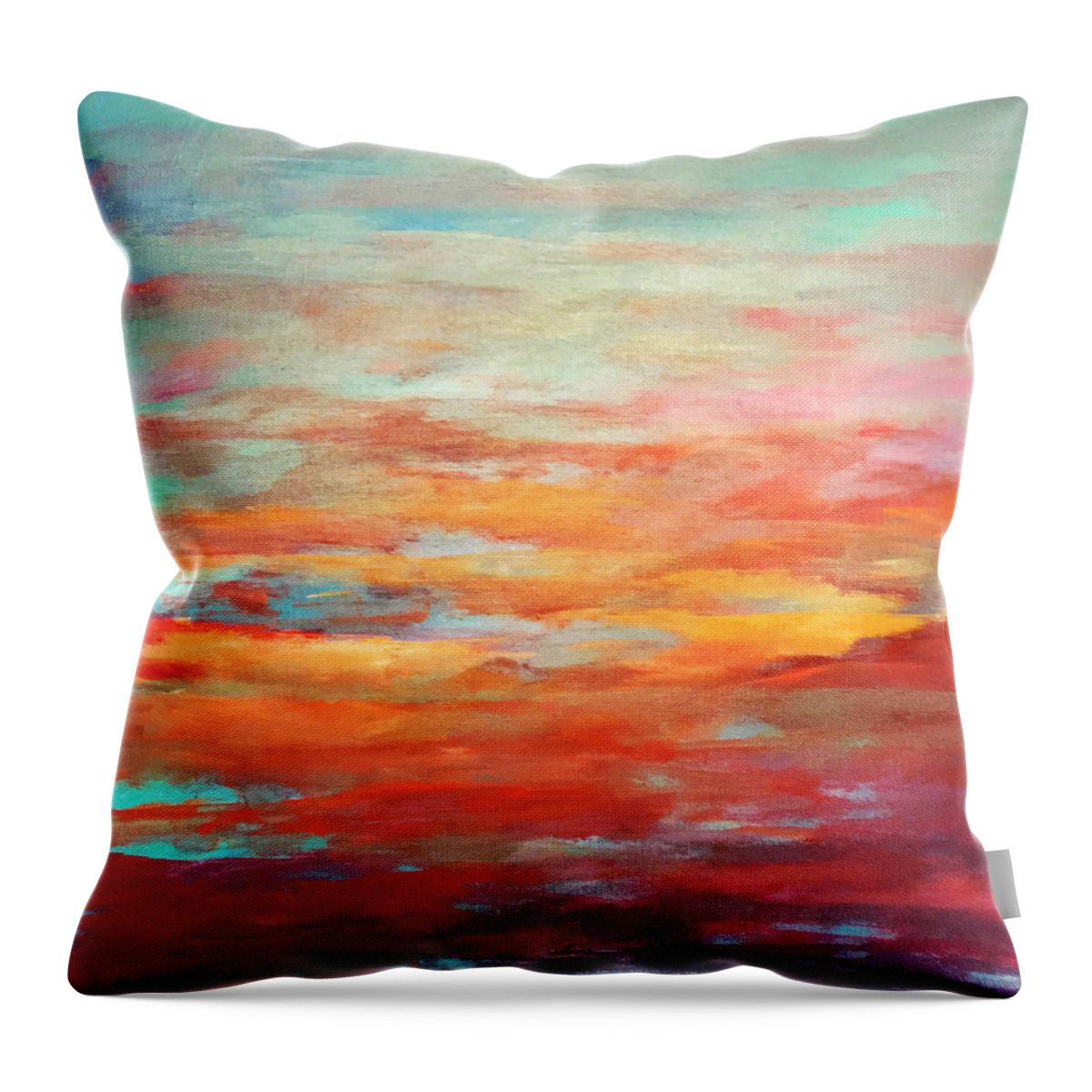 Sunrise Throw Pillow featuring the digital art Dawn's Early light by Linda Bailey