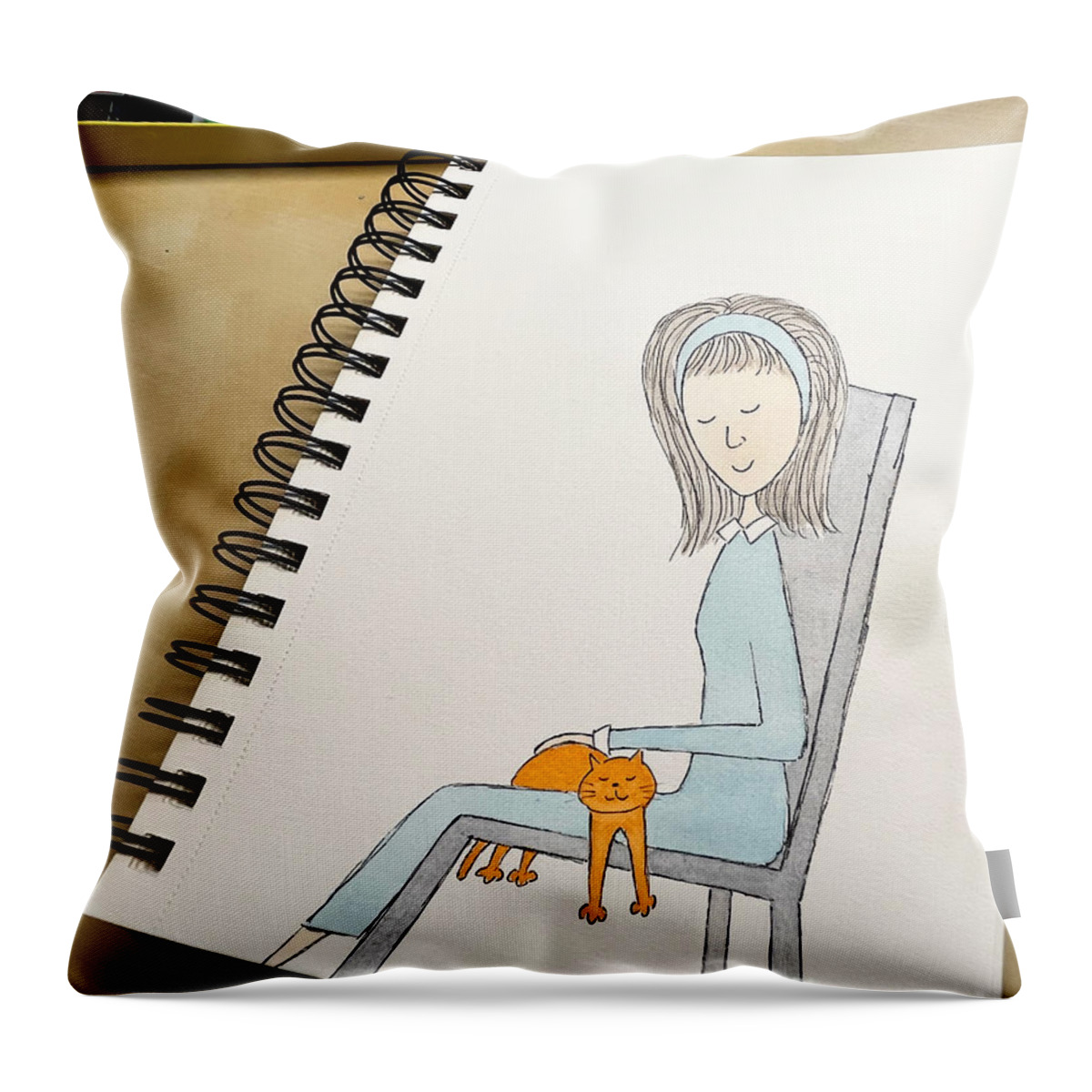  Throw Pillow featuring the digital art Day 63 by Donna Mibus