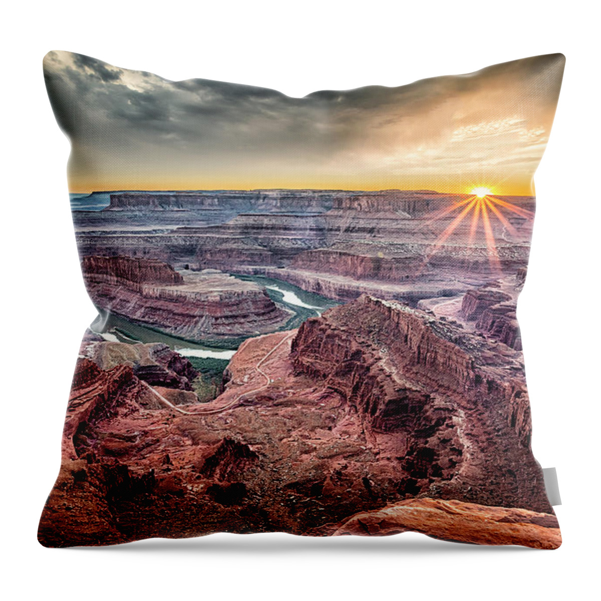 2020 Utah Trip Throw Pillow featuring the photograph Dead Horse Point Sunset by Gary Johnson