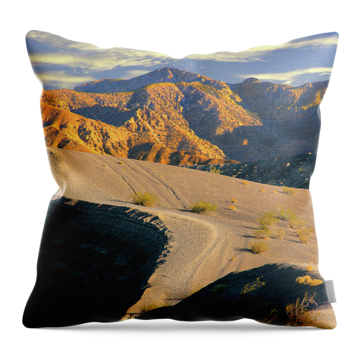 Desert Throw Pillow featuring the photograph Death Valley at Sunset by Mike McGlothlen