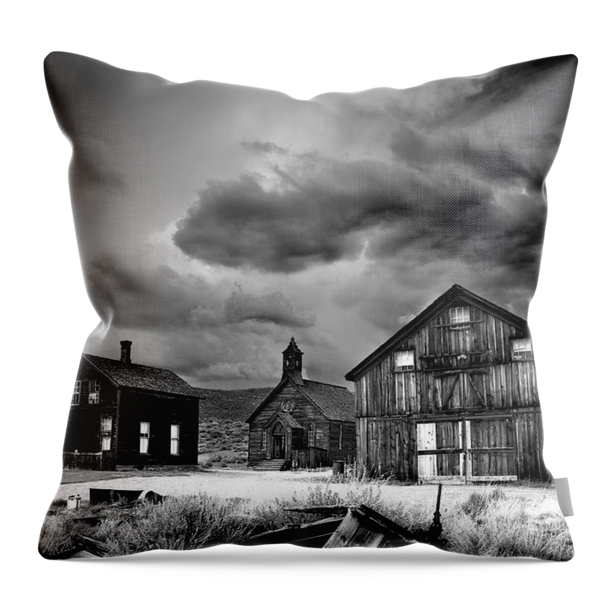 Ghost Town Throw Pillow featuring the photograph Decay by Peter Boehringer