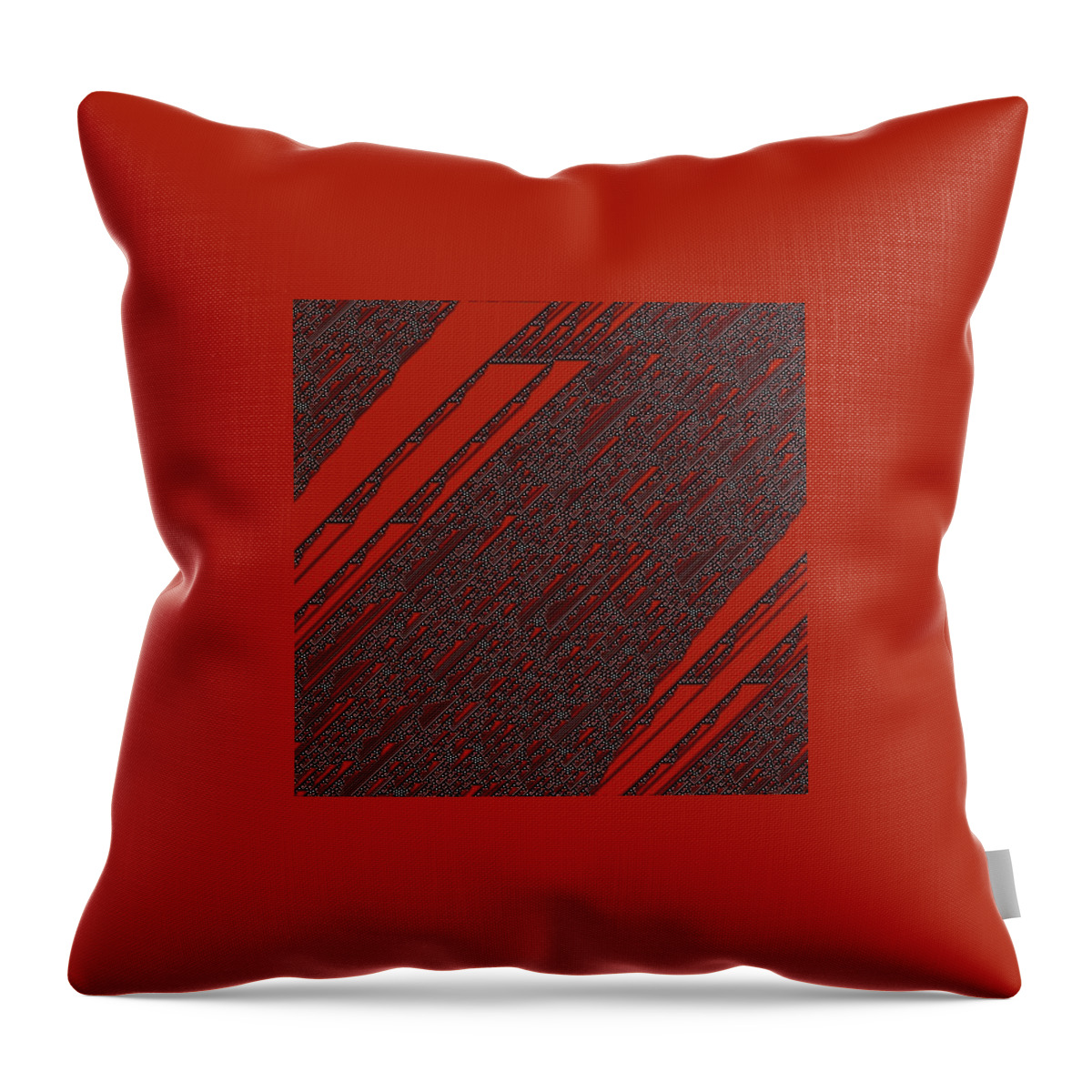 Cellular Automation Throw Pillow featuring the digital art Deep Into Wolfram Rule 169 by Daniel Reed