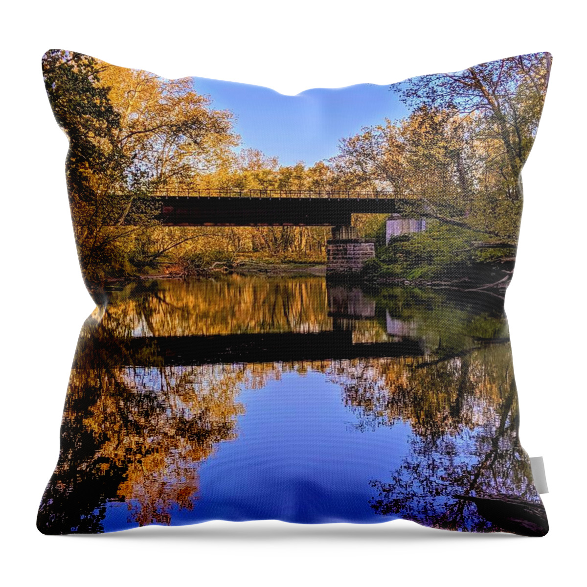  Throw Pillow featuring the photograph Deep Lock Quarry by Brad Nellis