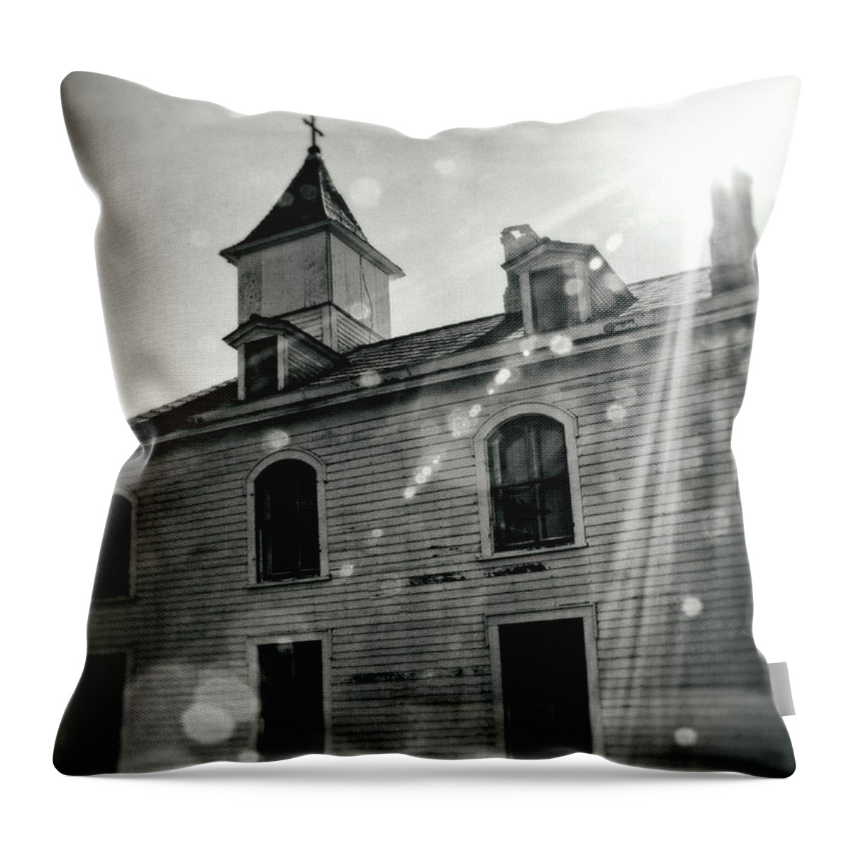 Convent Throw Pillow featuring the photograph Deep Morning Sun by Cynthia Dickinson