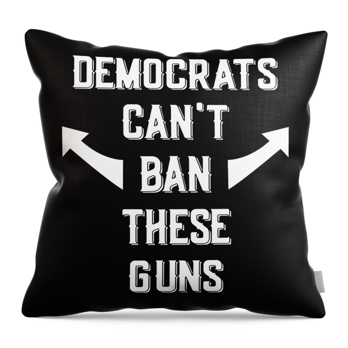 Trump 2020 Throw Pillow featuring the digital art Democrats Cant Ban These Guns by Flippin Sweet Gear