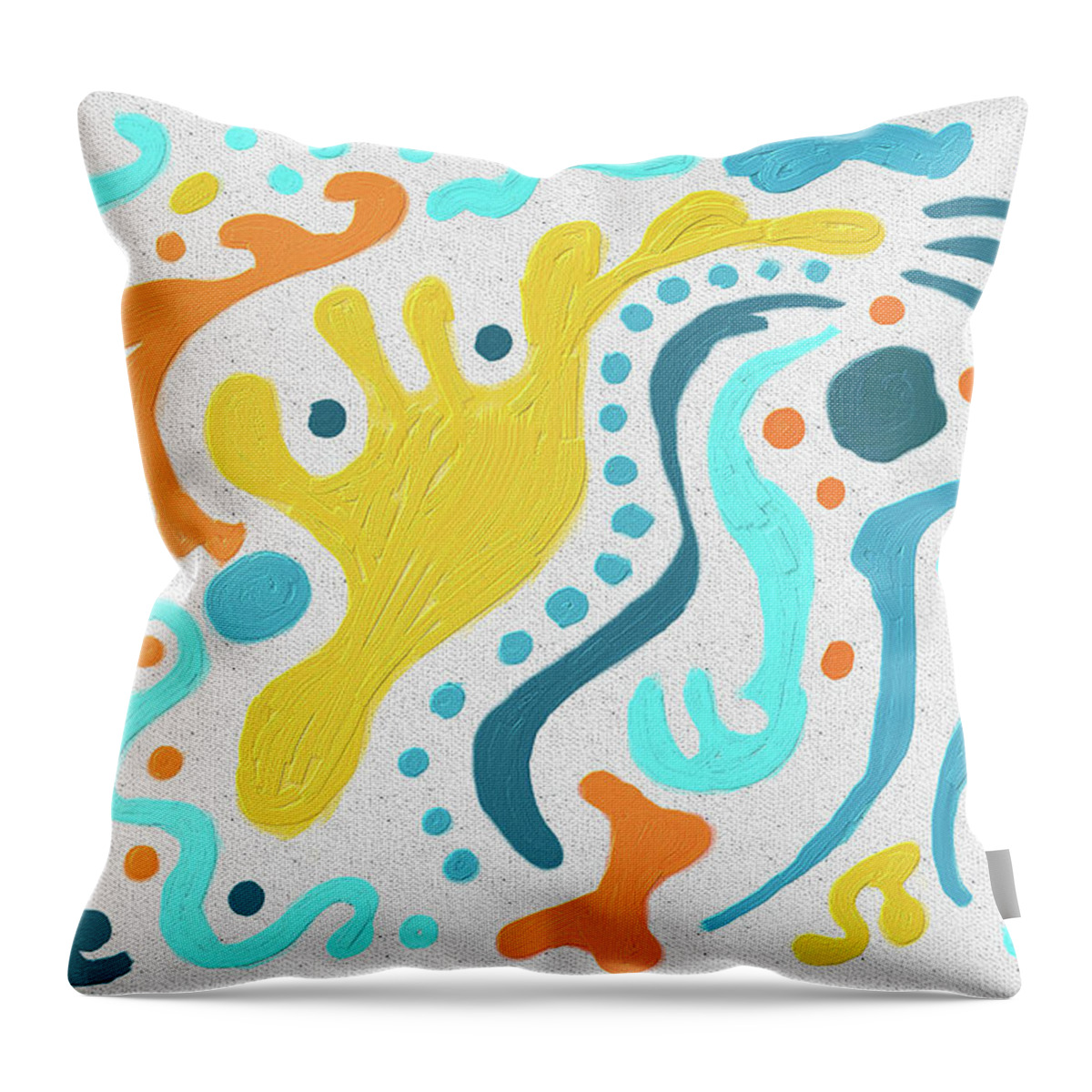 Abstract Throw Pillow featuring the painting Diffusion by Christina Wedberg