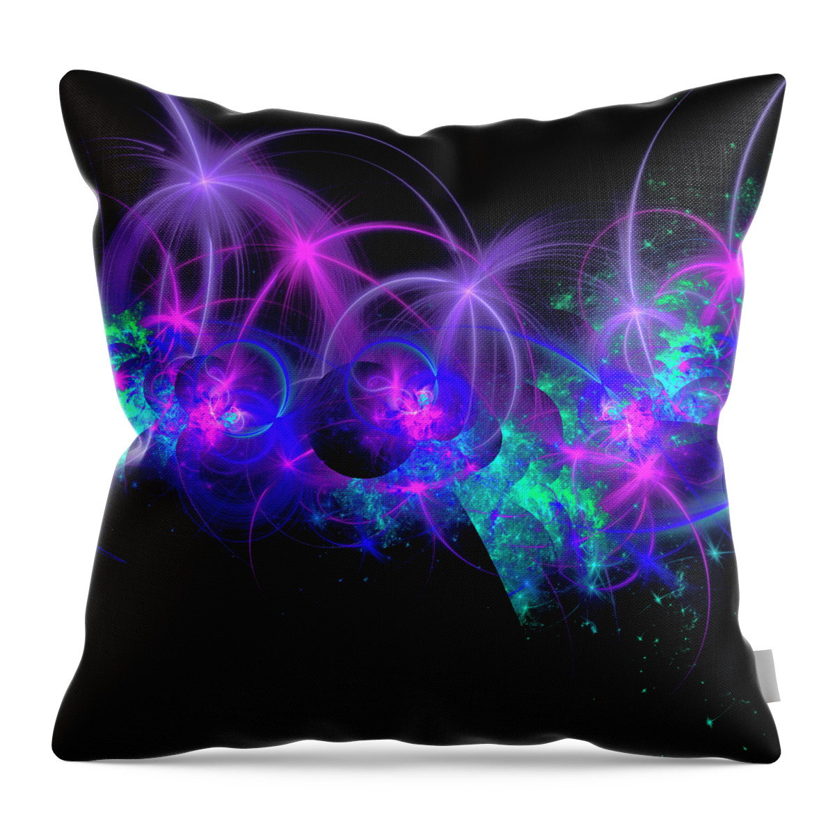 Fractal Throw Pillow featuring the digital art Dimensions #3 by Mary Ann Benoit