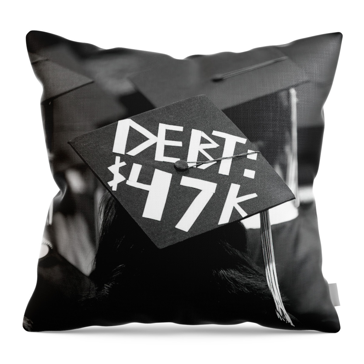 College Throw Pillow featuring the photograph Diploma Of Debt by Lens Art Photography By Larry Trager