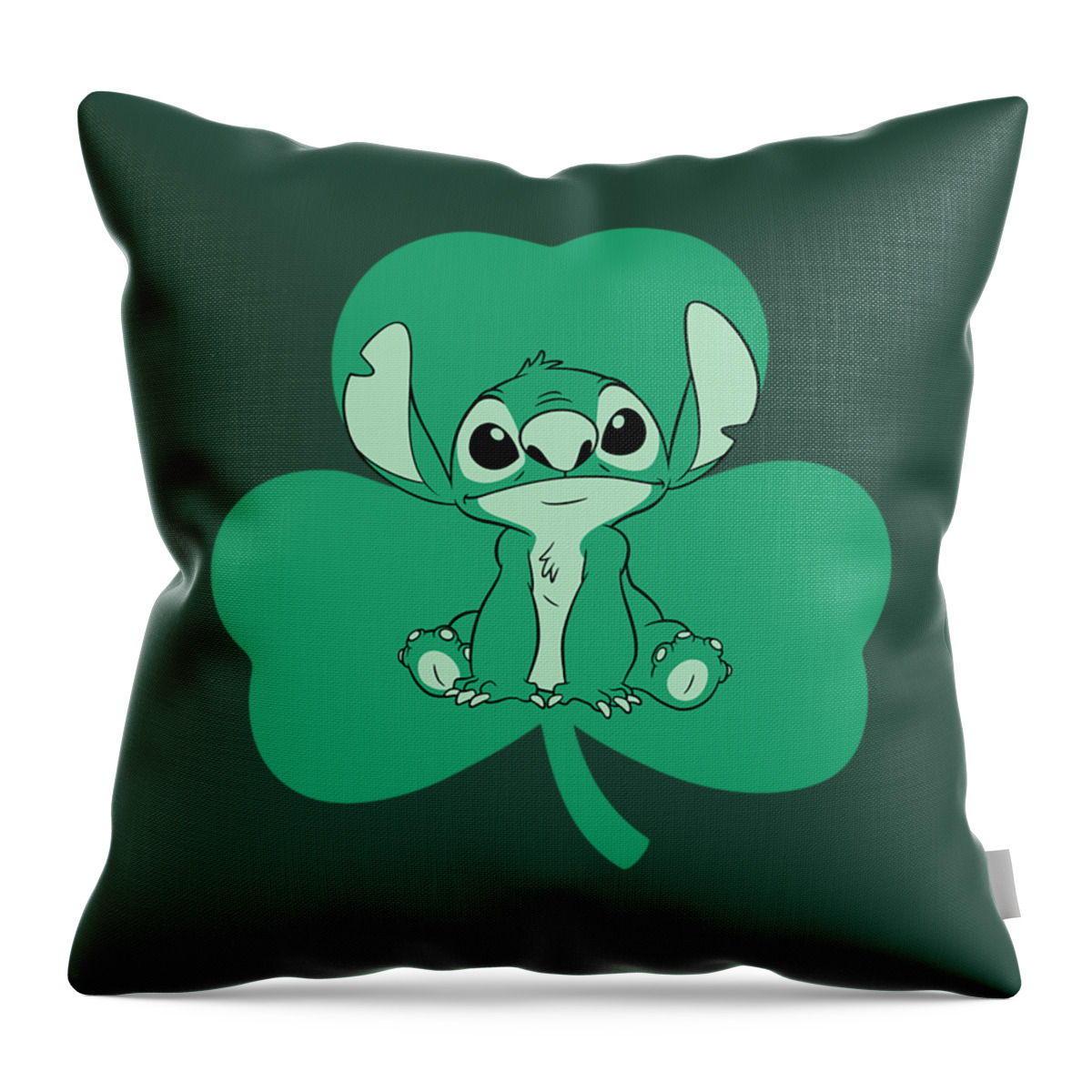 Disney Lilo and Stitch Green Shamrock St Patricks Day2 Throw Pillow by  Leesed Judy - Fine Art America