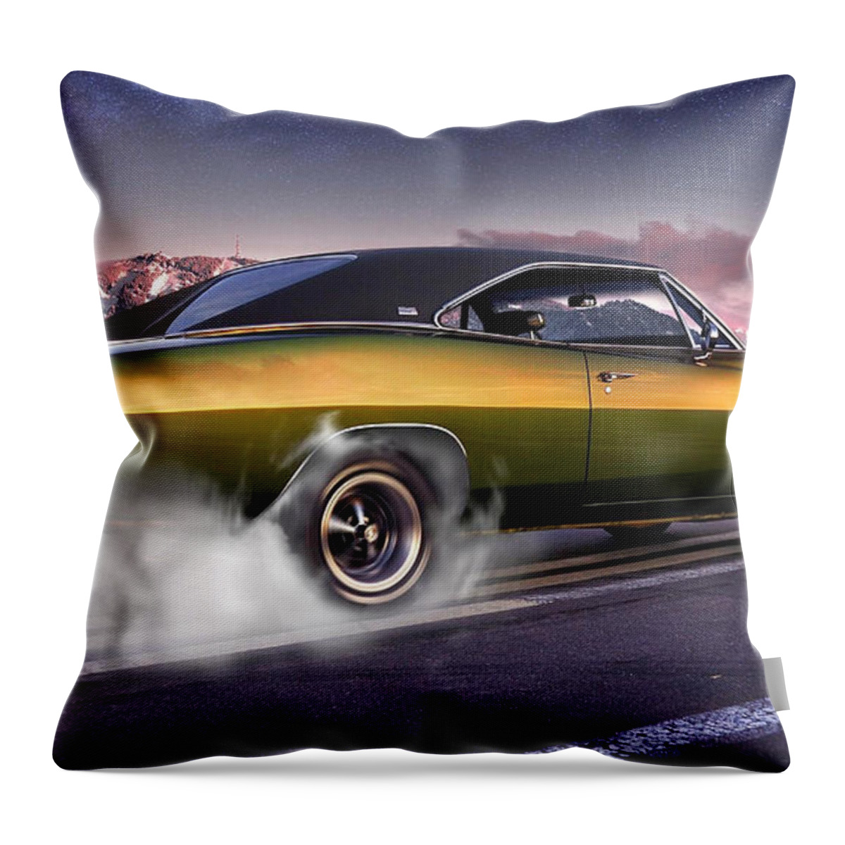 Dodge Throw Pillow featuring the photograph Dodge Charger by Action
