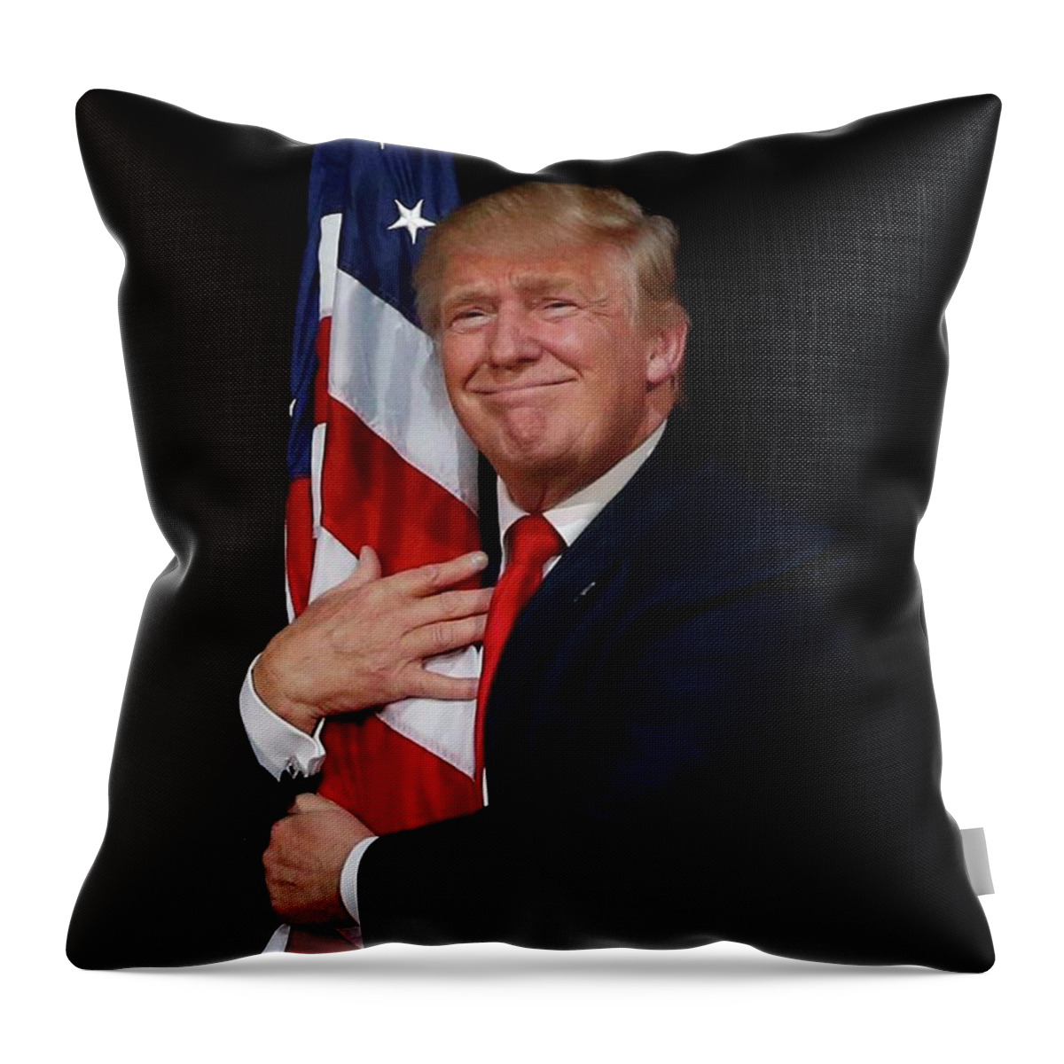 Donald Throw Pillow featuring the photograph Donald J.Trump by Action