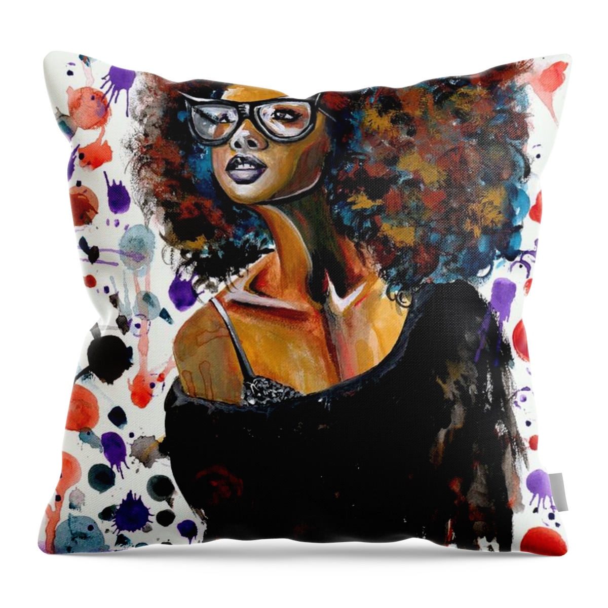 Sexy Throw Pillow featuring the painting Dope Chic by Artist RiA
