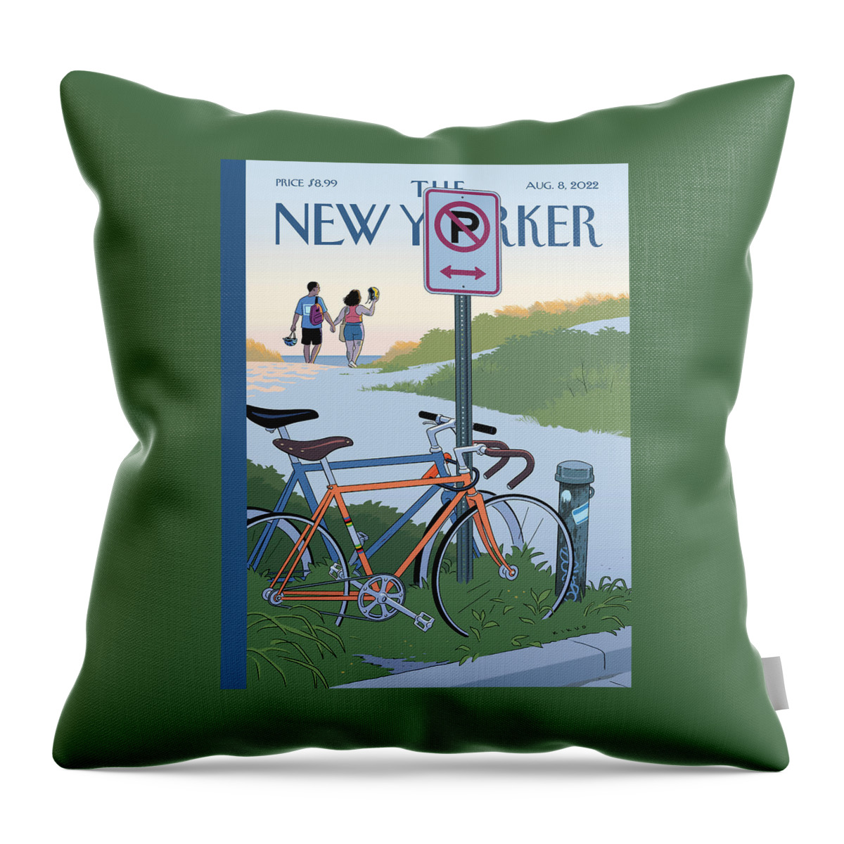 Double Parked Throw Pillow