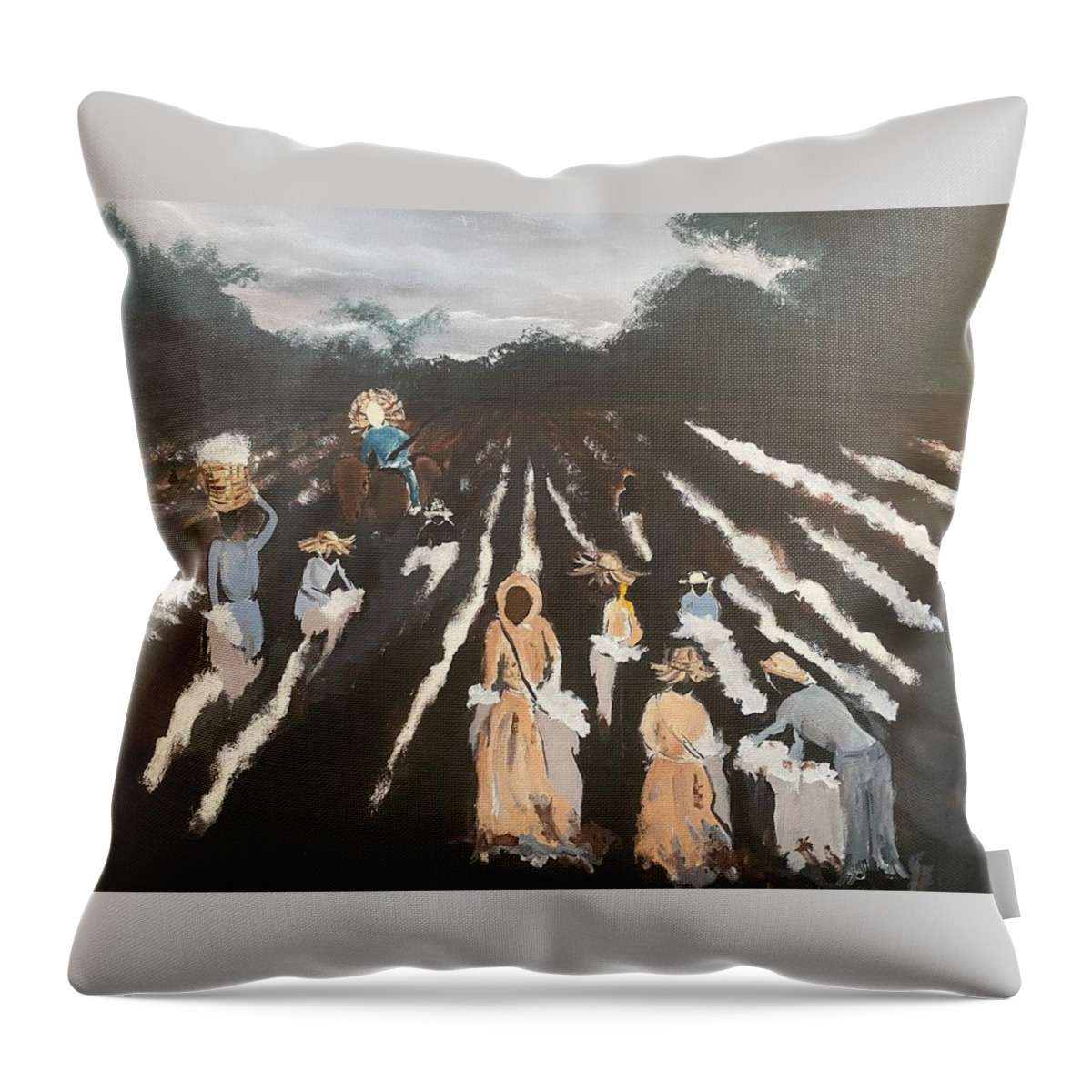 Throw Pillow featuring the painting 400 Years by Angie ONeal