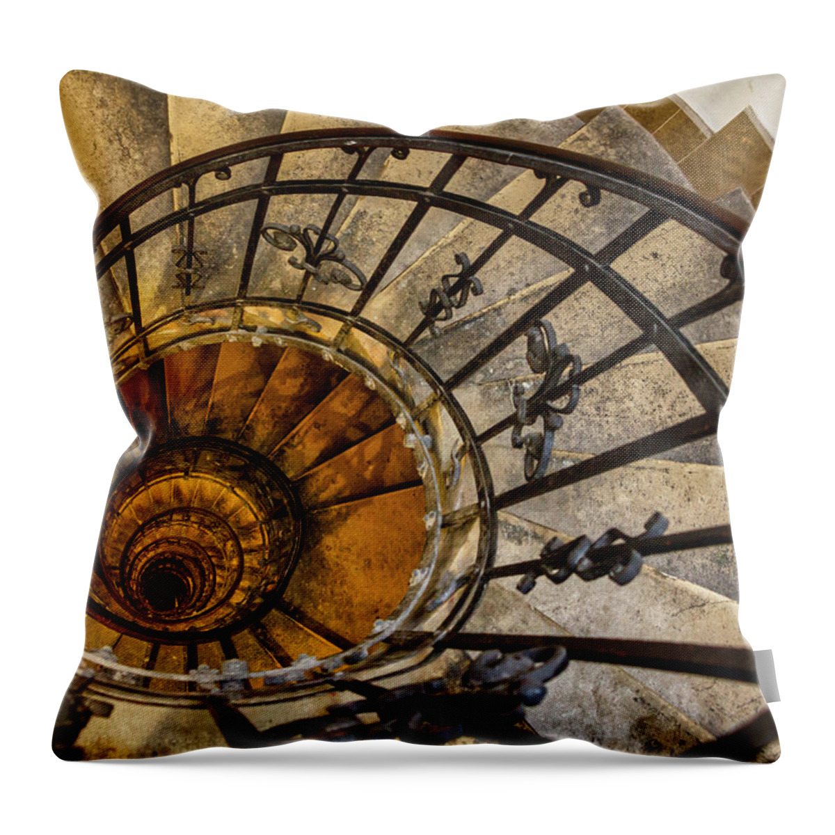 Abstract Throw Pillow featuring the photograph Downward Spiral by Rick Deacon
