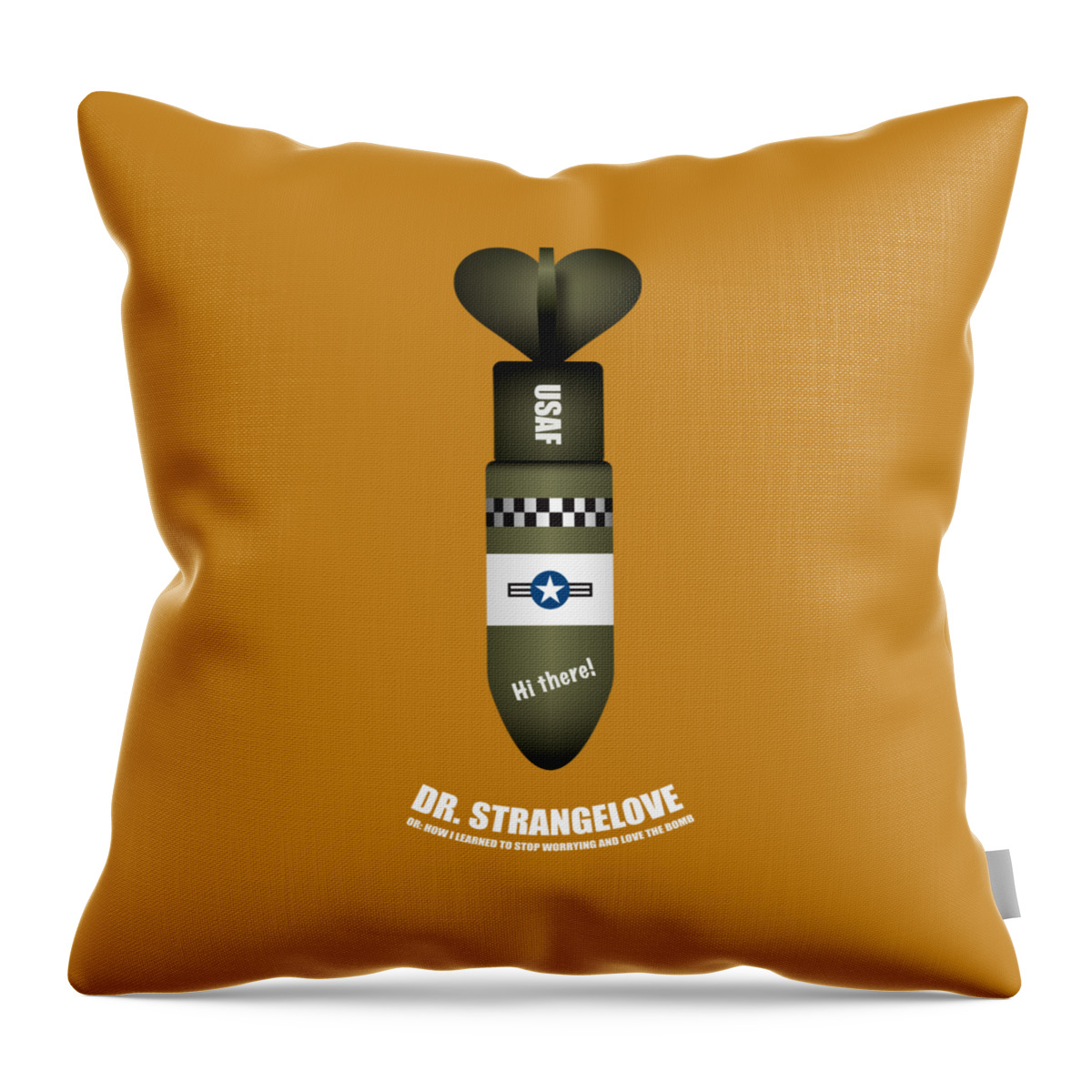 Dr Strangelove Throw Pillow featuring the digital art Dr Strangelove - Alternative Movie Poster by Movie Poster Boy