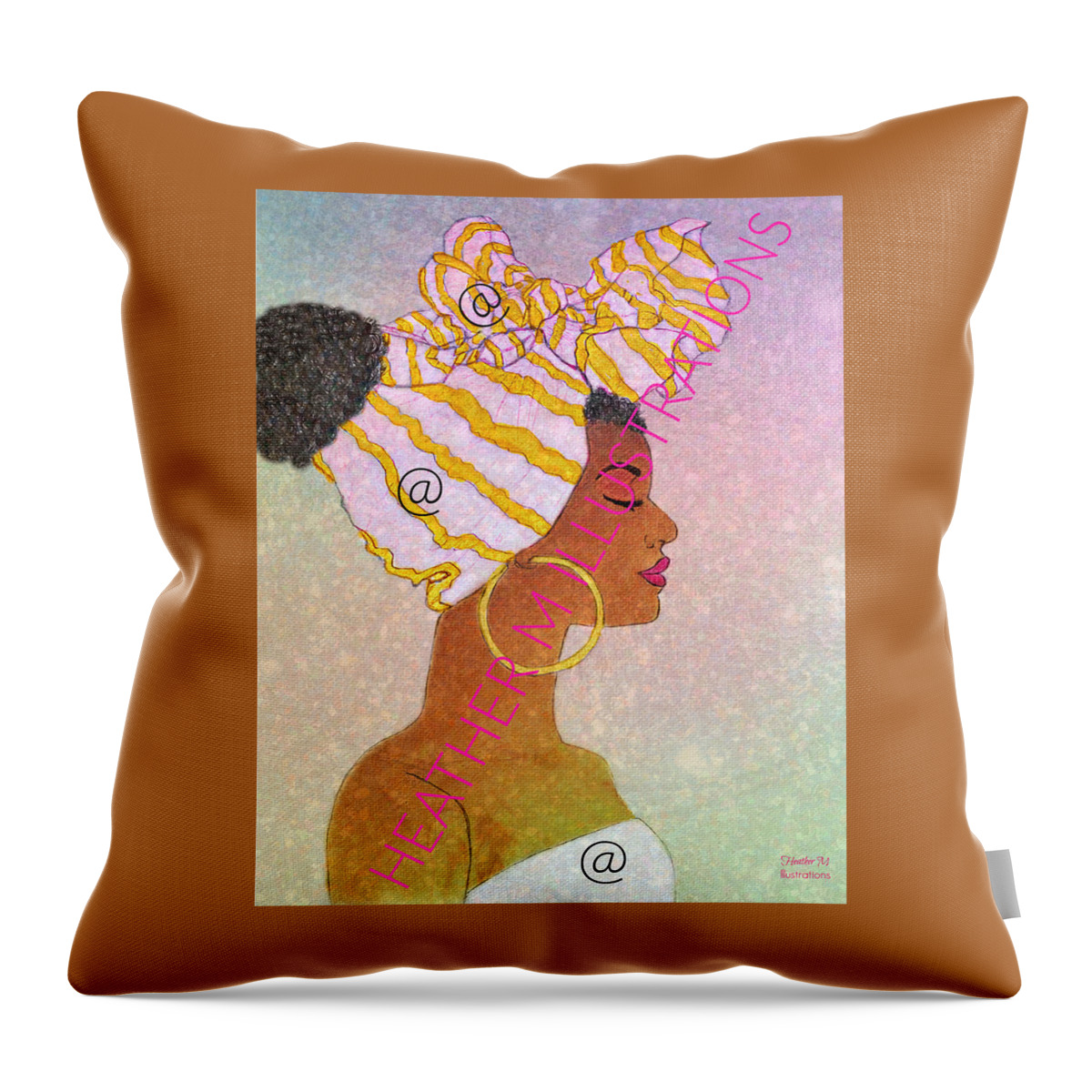 Woman Throw Pillow featuring the mixed media Dream 3 by Heather M Photography and Illustrations