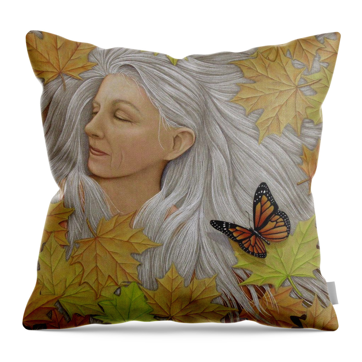 Kim Mcclinton Throw Pillow featuring the drawing Dream Within a Dream by Kim McClinton